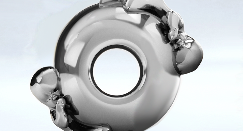 Charm Sam zum Quadrat in Silber